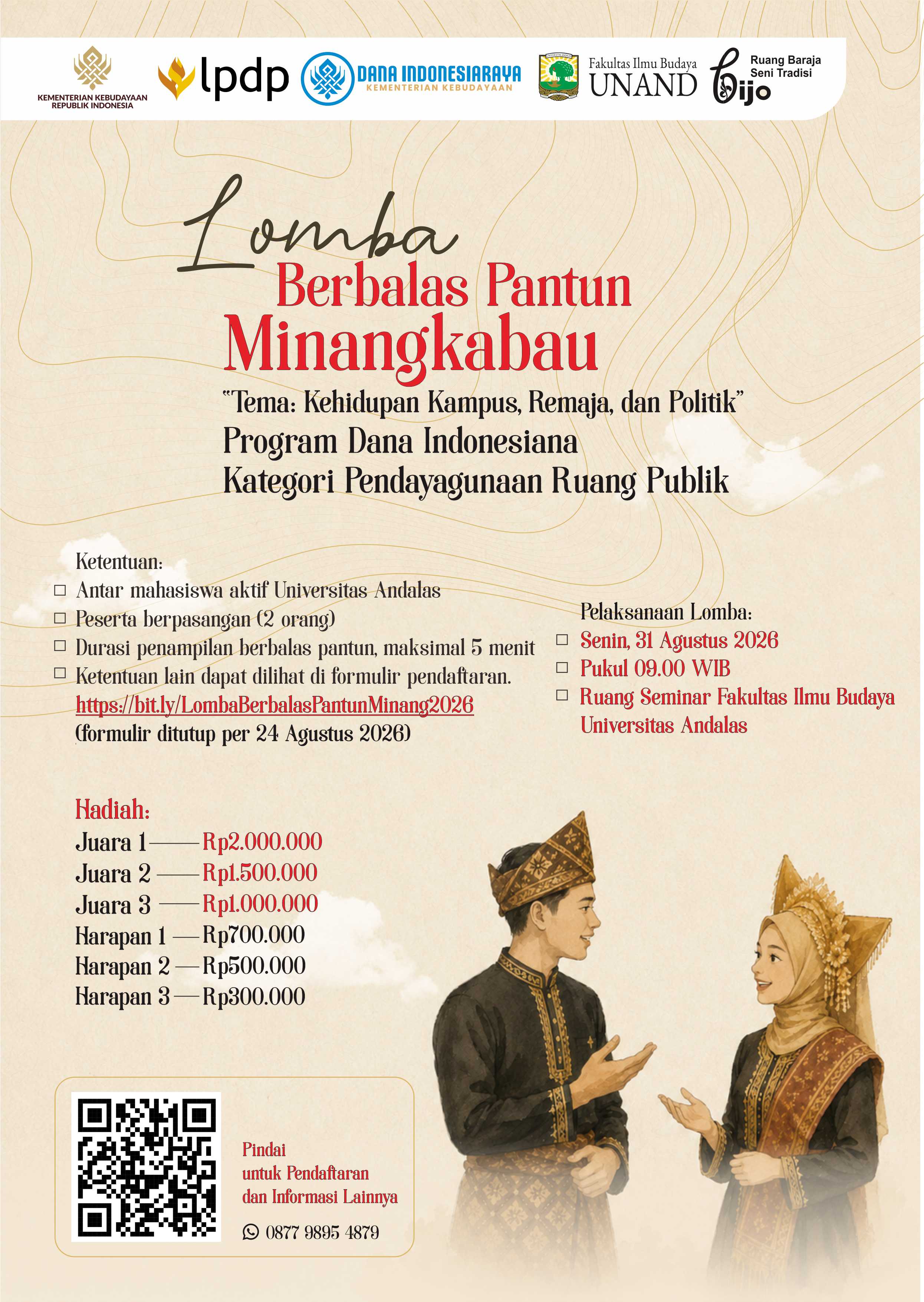 Lomba Berbalas Pantun Minangkabau 2026